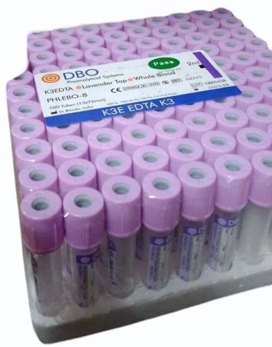 Plastic EDTA Blood Collection Tube, Shape : Round