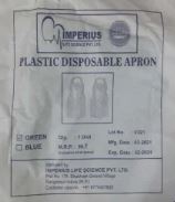 Plastic Apron Disposable For Hospital, Clinic