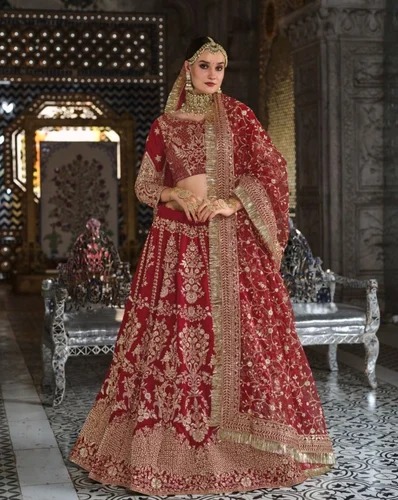 Designer Velvet Lehenga Choli, Gender : Female