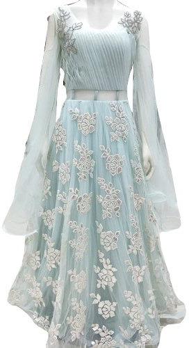 Embroidered Ladies Designer Net Gown