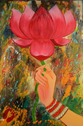 Acrylic Devi Painting For Wall Decoration, Home Decoration, Pooja Room Decoration