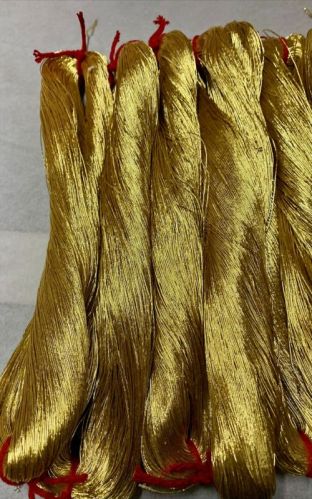 Cotton Plain Golden Button Zari Thread For Embroidery Knitting, Weaving
