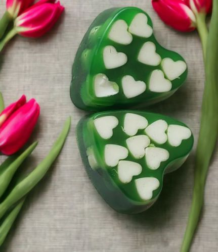 Herbal Heart Shape Handmade Soap For Skin Care, Personal, Bathing