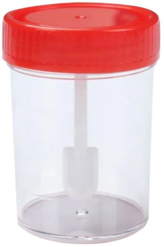 Plastic Stool Container For Lab Use, Hospital Use