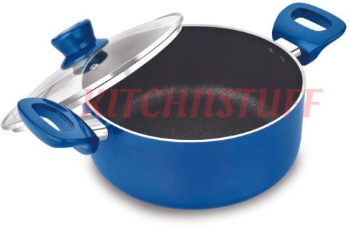 Aluminium Sapphire Non-Stick Biryani Pot, Handle Material : Bakelite
