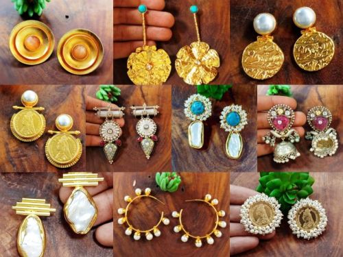 Indiacz.com Polished Ladies Brass Earrings Fancy