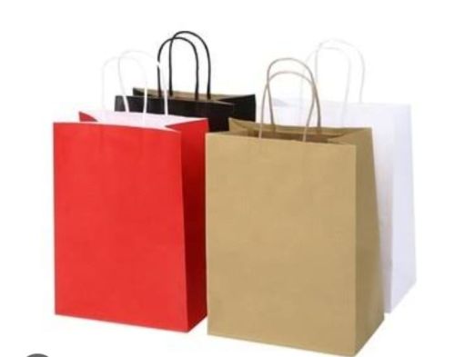 Pm Plain Kraft Paper Bags, Technics : Machine Made