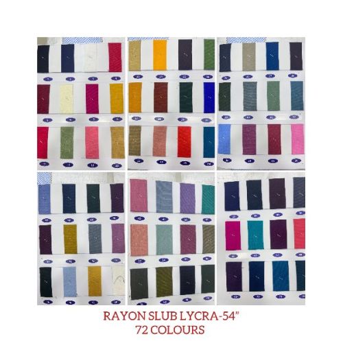 Rayon Slub Lycra Fabric, Width : 54”