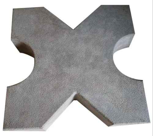 Grey X Shape Concrete Paver Block For Flooring