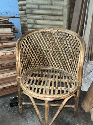 Polished Cane Bamboo Chair For Garden.Home, Hotel