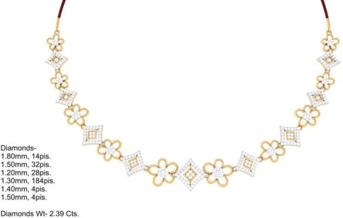 Polished Ad Sterling Silver Necklaces, Work : Diamond