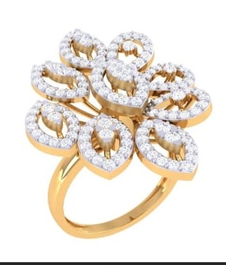 Cubic Zirconia Polished American Diamond Ladies Sterling Silver Ring