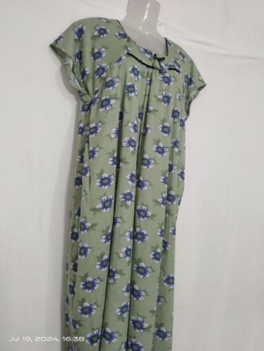 Printed Ladies Gujri Cotton Nighty, Sleeve Type : Half Sleeve