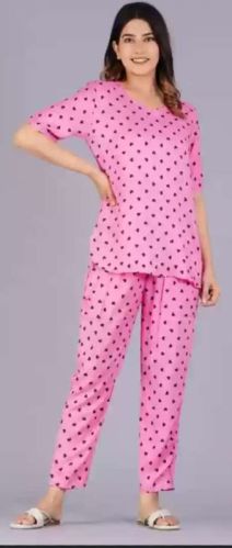 Cotton Ladies Night Suits, Sleeve Type : Half Sleeve