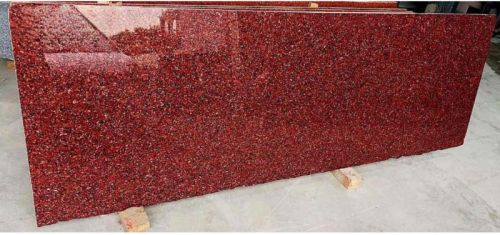 Rough-Rubbing Gem Red Granite Slabs For Staircases, Flooring