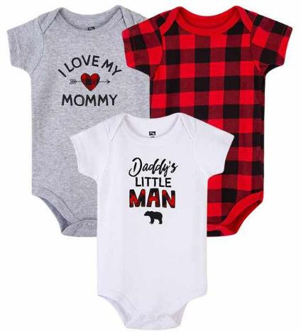 3 Piece Multicolor Baby Body Suit