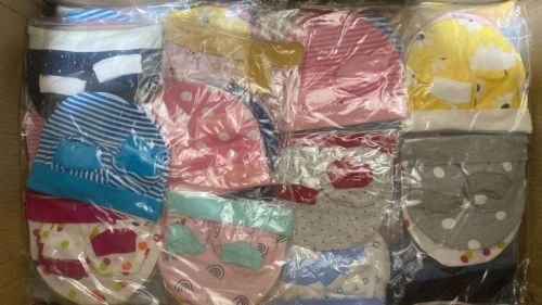 Precious One Cotton Cap Mittens Booties Set, Color : Multicolor