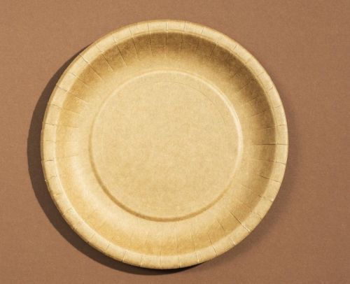 DMCo. Plain Kraft Paper Plate, Shape : Square, Round