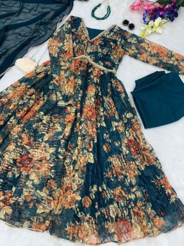 Ynf French Net Anarkali Suit, Gender : Women