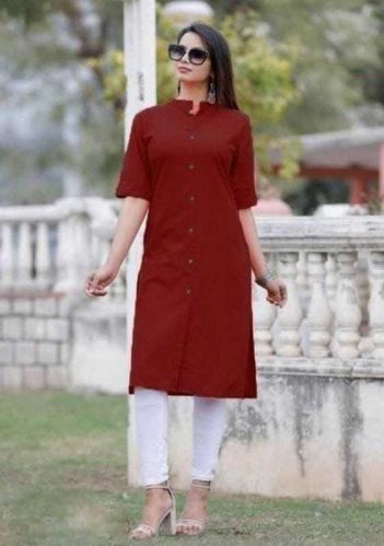 Plain Cotton Casual Kurti, Width : Ynf