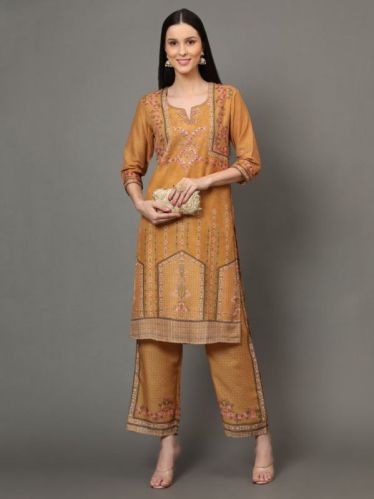 YNF Cotton Ladies Chikan Kurtas, Neck Style : V-Neck