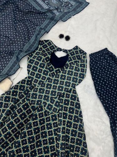 Ynf Anarkali Printed Cotton Suits, Stitch Type : Stitched