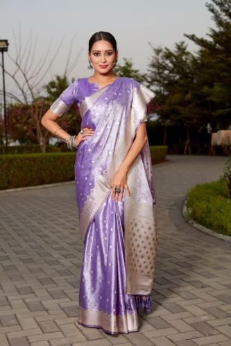 YNF Unstitched Satin Silk Saree, Speciality : Dry Cleaning