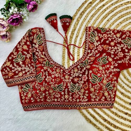 YNF Embroidery Velvet Blouse, Gender : Female