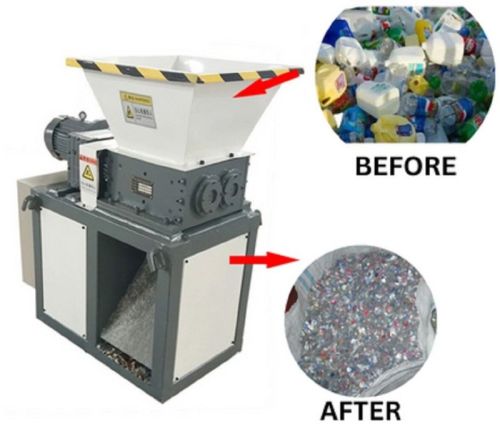 7.5kw Plastic Bottle Shredder, Low Power Consumption, High Capacity: 500 Kgs/HR