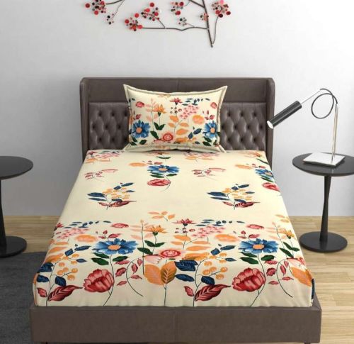 Cotton Printed Fitted Bed Sheets For Home, Hotel