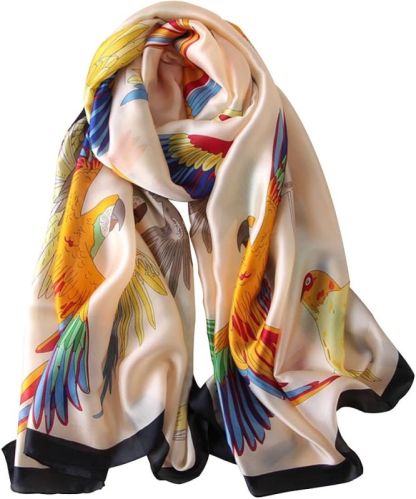 Printed Silk Scarf, Gender : Female