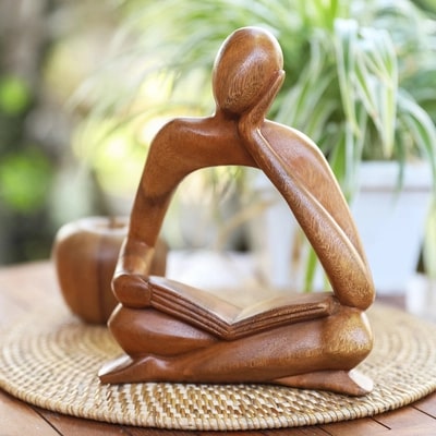 Polished Wooden Sculpture For Decoration