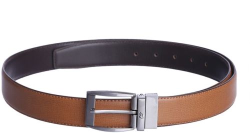 Kara Brown & Tan Reversible Faux Leather Belt For Men