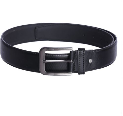 KARA Men's Causal Faux Leather Belt - Classic Pin Buckle Black Belt For Men
