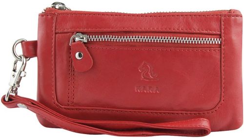 Kara Women Red Genuine Leather Wallet For Keeping, Id Proof, Gifting, Credit Card, Cash, Personal Use