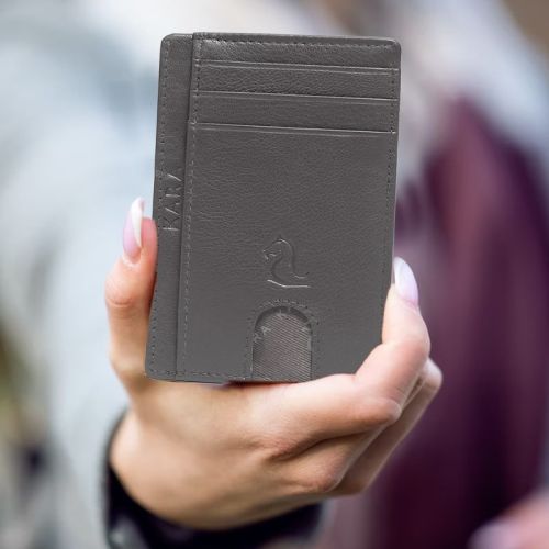 Kara Unisex Brown Leather Card Holder, Technics : Handloom