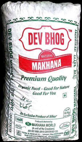 Raw/plain Dev Bhog Makhana, Packaging Size : 10 Kg