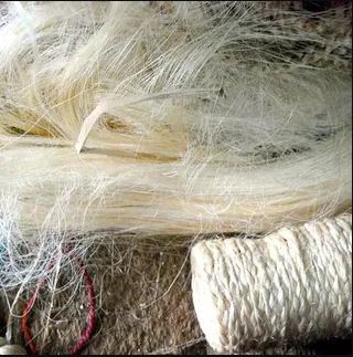 Raw Synthetic Natural Sisal Fibre, Packaging Type : White