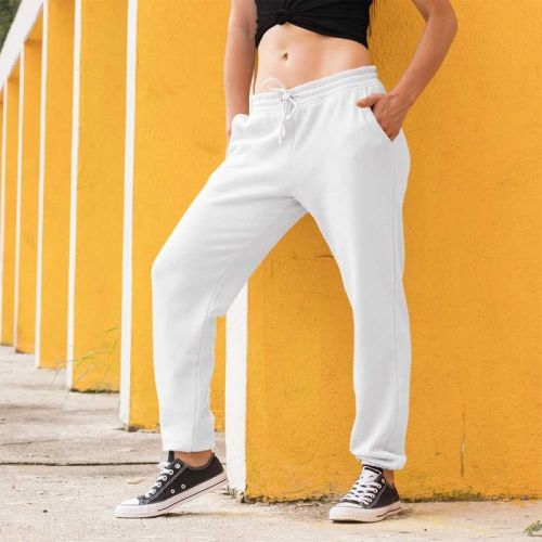 Plain Cotton Ladies Sweat Pant, Color : White