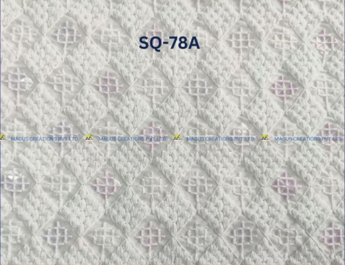 Polyester Sequins Embroidery Fabric For Making Garments, Textile Use