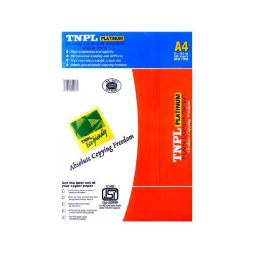 TNPL Platinum 75 GSM A4 500 Sheets (Pack Of 1 Ream)