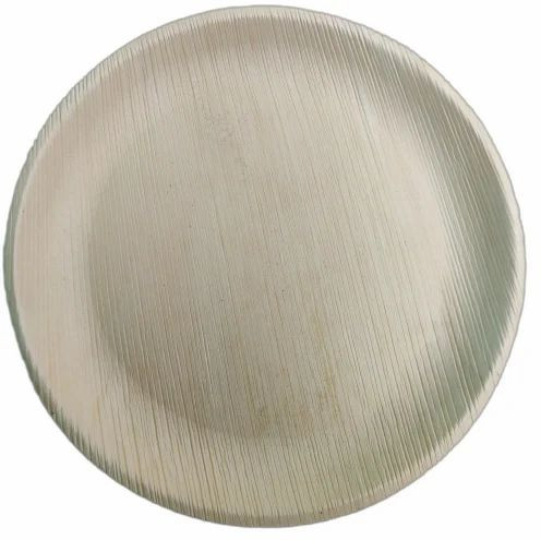 Plain Polished Areca Leaf Shallow Plate For Serving Food