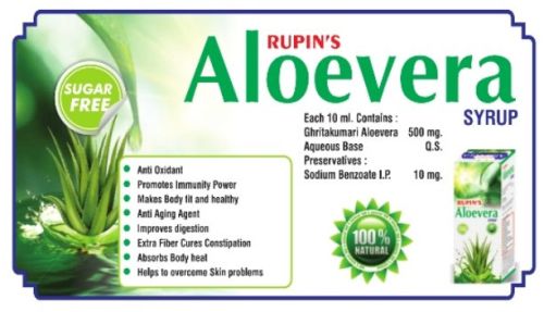 Rupin Aloevera Syrup, Form : Liquid, Packaging Type : Plastic Bottle