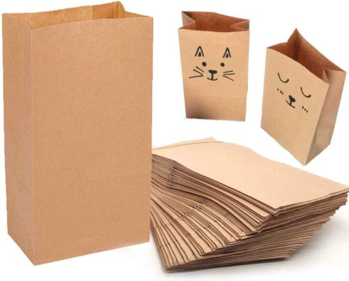 Printed Brown Snacks Paper Bag