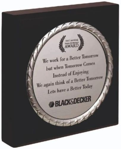 Wooden Black & Decker Trophy, Color : Brown