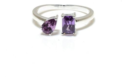 Amethyst Gemstone Toi Et Moi Ring