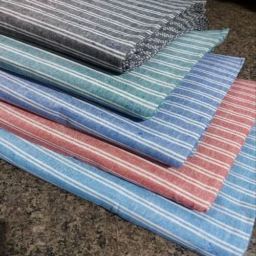 Khadi Cotton Striped Fabric For Used Making Garments