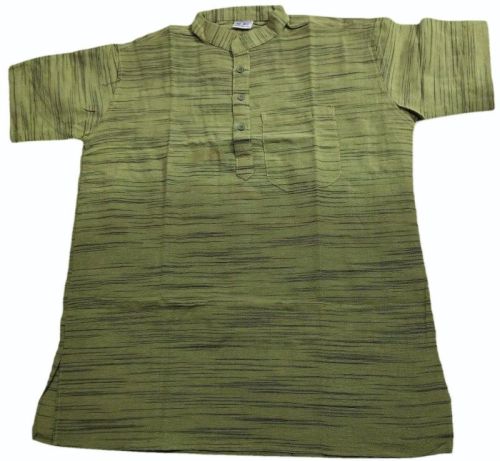 Mens Khadi Cotton Short Kurta, Age Group : Adults