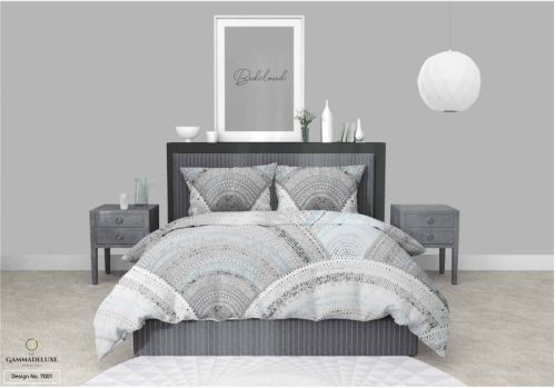 Printed Cotton Gamma Deluxe Bed Sheets, Technics : Machine Made