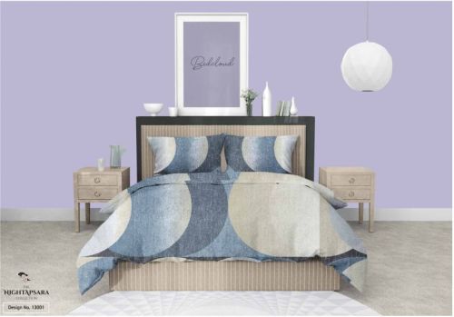 Printed Cotton Night Apsara Bed Sheets, Technics : Machine Made